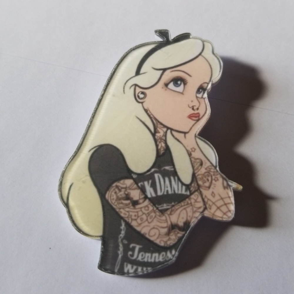 Cute cartoon brooch pins black